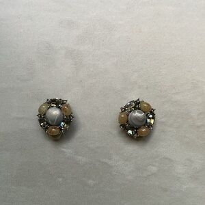 Vintage Ciner Antique Silver plated clip-on earrings